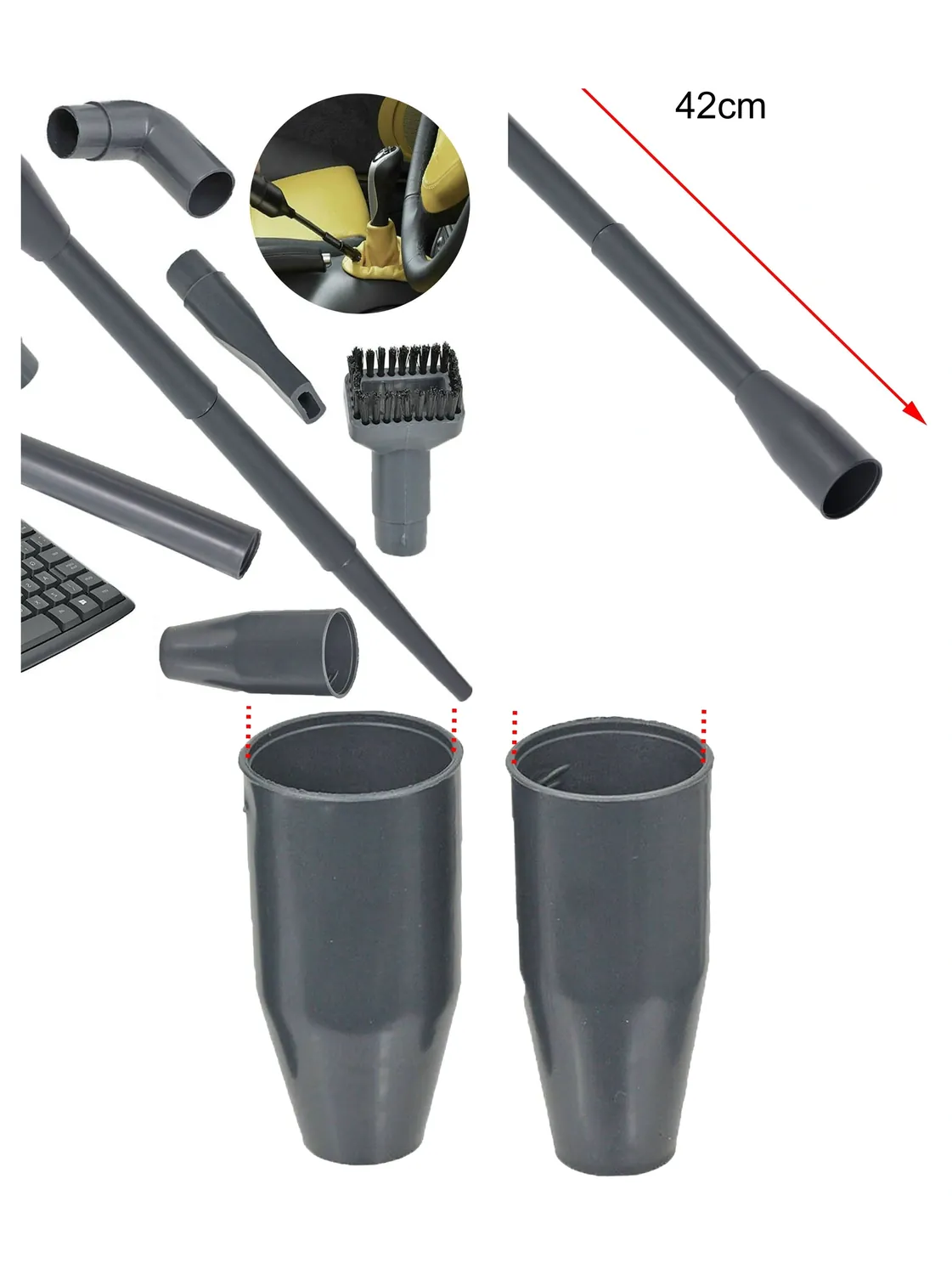 Universal Mini Vacuum Micro Tool Kit 32mm/35mm for PC, Printer & Car