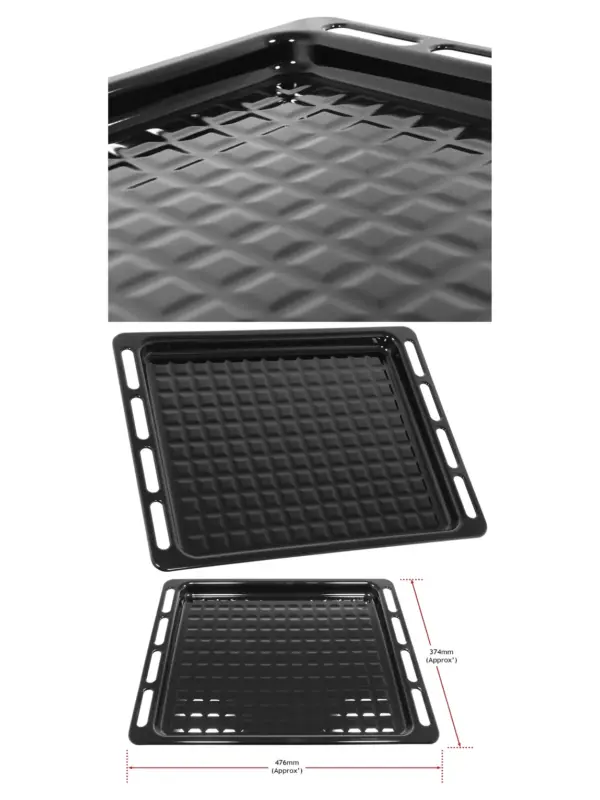 Universal Oven Crisper Tray – Full‑Width Roasting Pan Base 476×374 mm