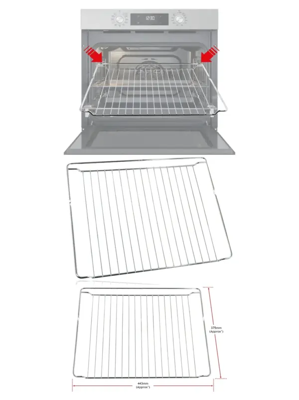 Universal Oven Shelf Grid Rack 443x375mm for Whirlpool Indesit Hotpoint