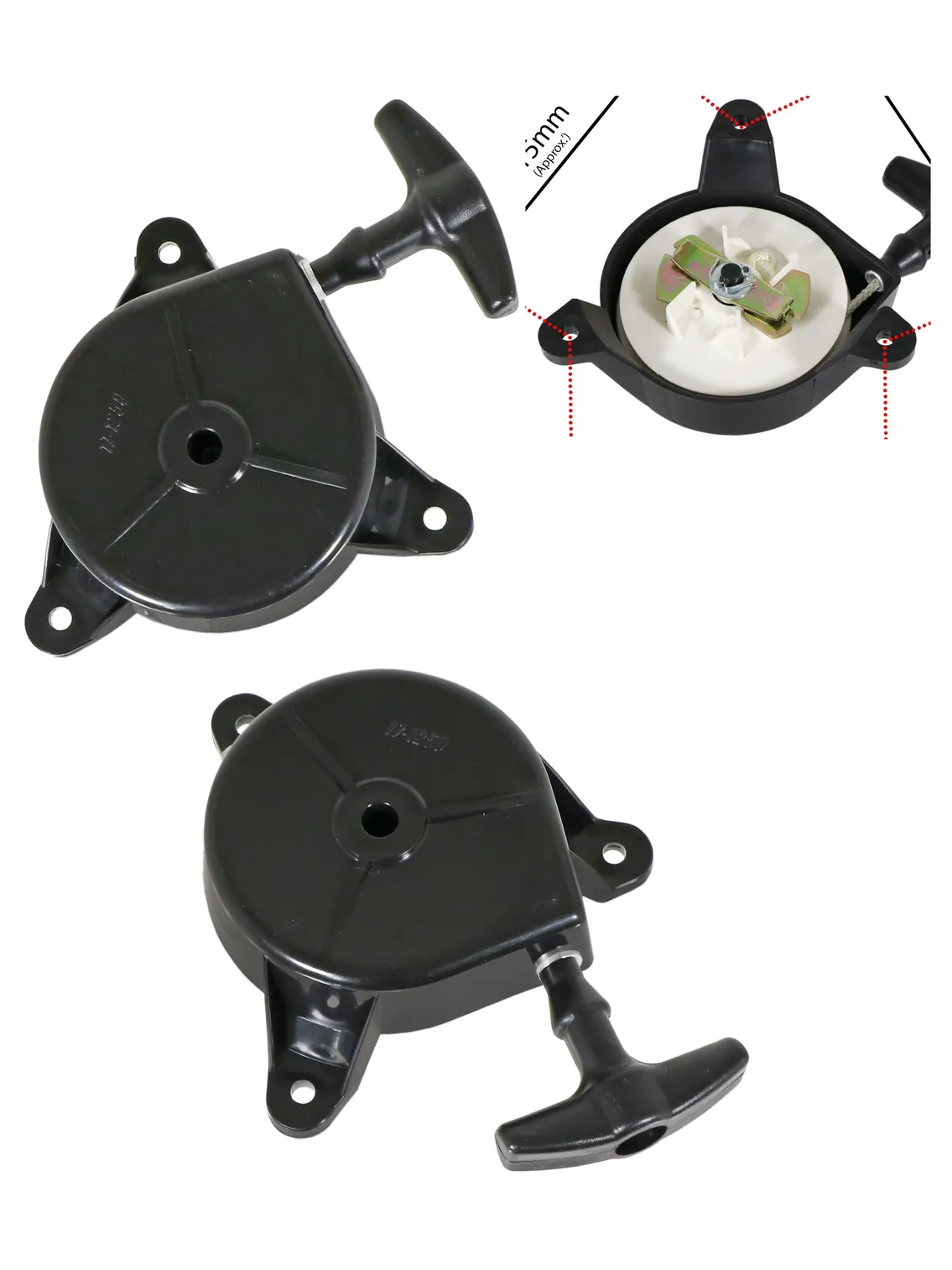 Universal Pull‑Cord Recoil Starter for 75cc‑98cc Lawn Mower Engines