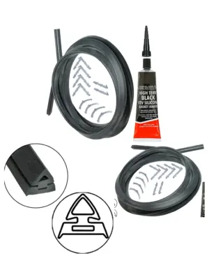 Universal Silicone Oven Door Gasket Kit – 3 & 4‑Side Seal with Adhesive