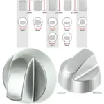 Universal Silver Air Fryer Knob – Replacement Dial for Multi‑Cooker