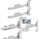 Universal Silver Microwave Wall Mount Bracket Set - 2 Brackets