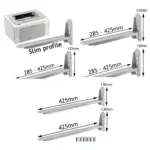 Universal Silver Wall-Mount Brackets for Printer & Scanner – Set of 2