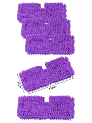 Universal Steam Mop Pocket Pads – Coral Purple, 32x19 cm, 3 Pack