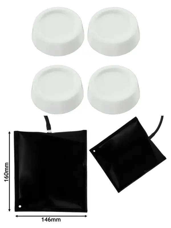Universal Washer/Dryer Anti‑Vibration Feet + Shock Pad