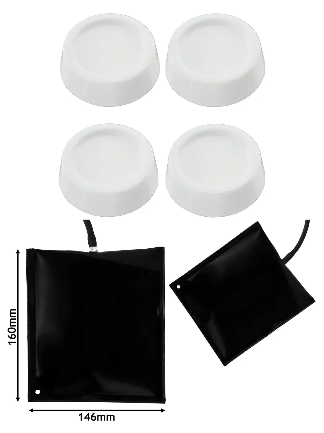 Universal Washer/Dryer Anti‑Vibration Feet + Shock Pad