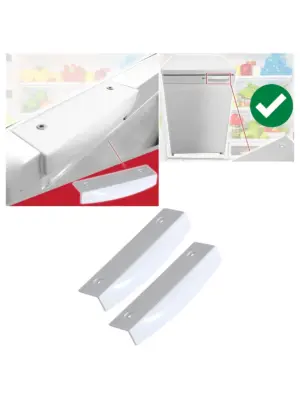 Universal White 145mm Fridge Freezer Door Handles – Pack of 2