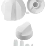 Universal White Control Knob & Adapter for Proline Oven Hob