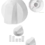Universal White Control Knob & Adapter Set for BUSH Oven & Hob