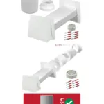 Universal White Cooker Hood External Wall Vent Kit – 100‑150mm Duct