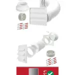 Universal White Range Hood Wall Vent Kit – 100‑150mm Duct Sizes
