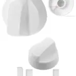 Universal White Replacement Control Knob & Adapter for Gorenje Oven Hob