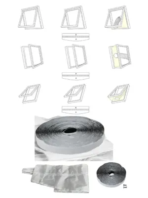 Universal Window AC Vent Seal Kit for Portable Air Conditioner Hose