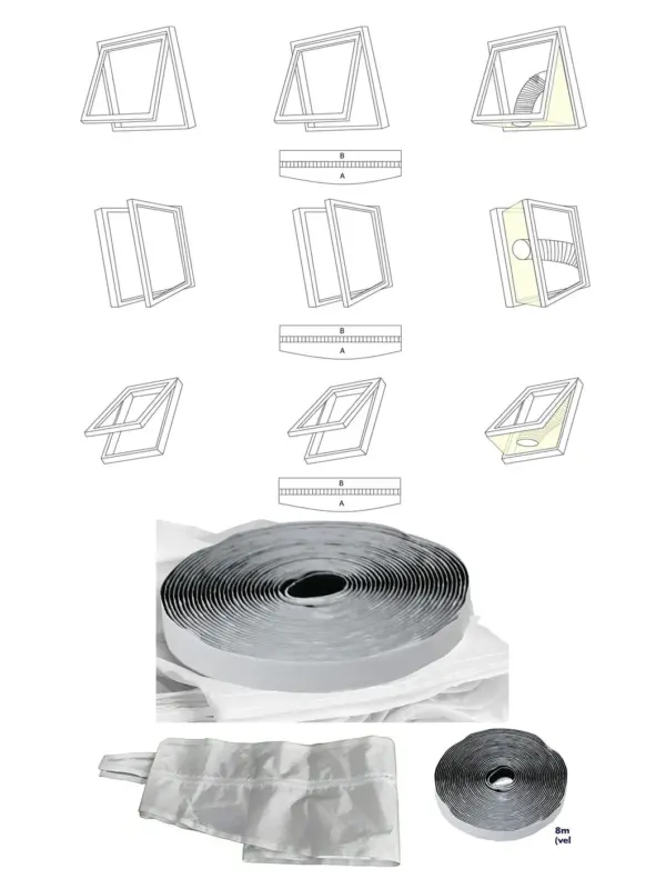 Universal Window AC Vent Seal Kit for Portable Air Conditioner Hose