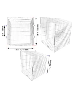 Universal Zinc-Coated Boiler Flue Guard – Square 11x10x10.5 in
