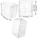 Universal Zinc‑Coated Square CCTV Guard with Outdoor Light 18×18×7 in