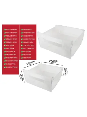 Upper Middle Freezer Drawer Basket – 390×380×180 mm Candy Storage