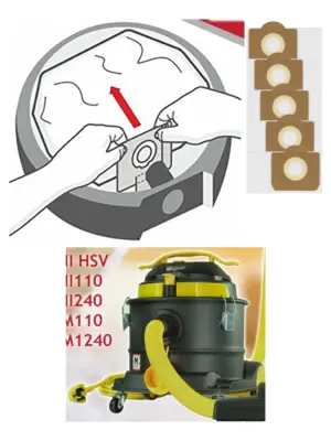 V‑TUF Mini M Class Vacuum Dust Bags – VTM110 Compatible, 5‑Pack
