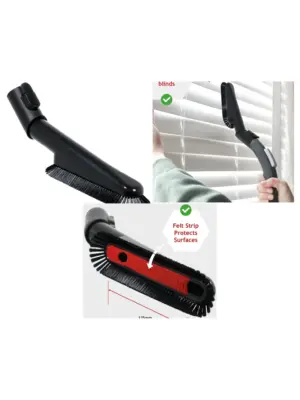 Vacmaster Soft Dusting Brush 35mm – Swivel Tool for Wet/Dry Vacs