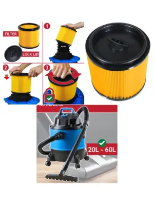 Vacmaster Wet/Dry Cartridge Filter for 20-60 L Vacuum Cleaners