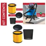 Vacmaster Wet/Dry Cartridge Filter Kit – Fits 20‑60 L Vacuum Cleaners