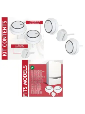 Vaillant ecoTEC Plus Boiler Control Knob Set - 3 Knobs for VIH VU VUI
