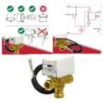 VAL322MP Motorised 22mm 3‑Port Mid‑Position Valve for Central Heating