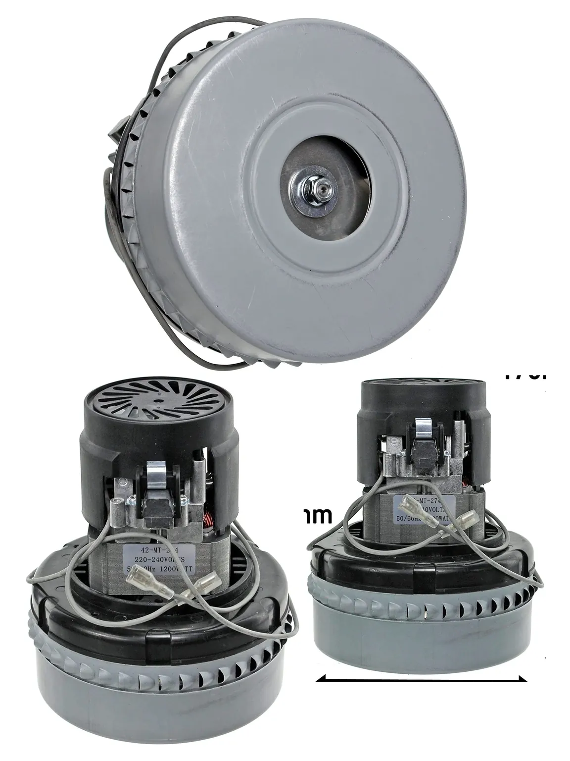 VAX 1200W Wet/Dry Vacuum Motor – 2‑Stage Bypass, 240V, Class F