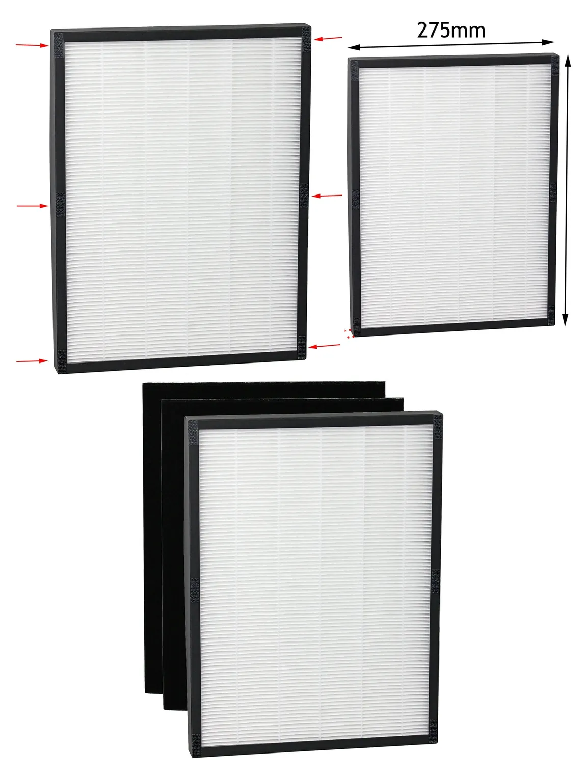 Vax AP02/AP05 Air Purifier Replacement Filter Kit – 2 Carbon + 1 HEPA