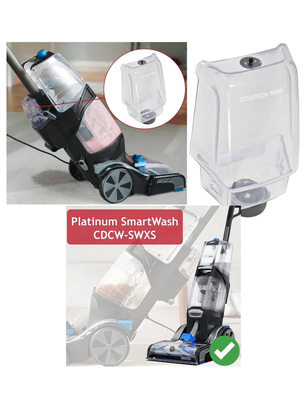 Vax Platinum SmartWash Detergent Tank Carpet Cleaner 13142412