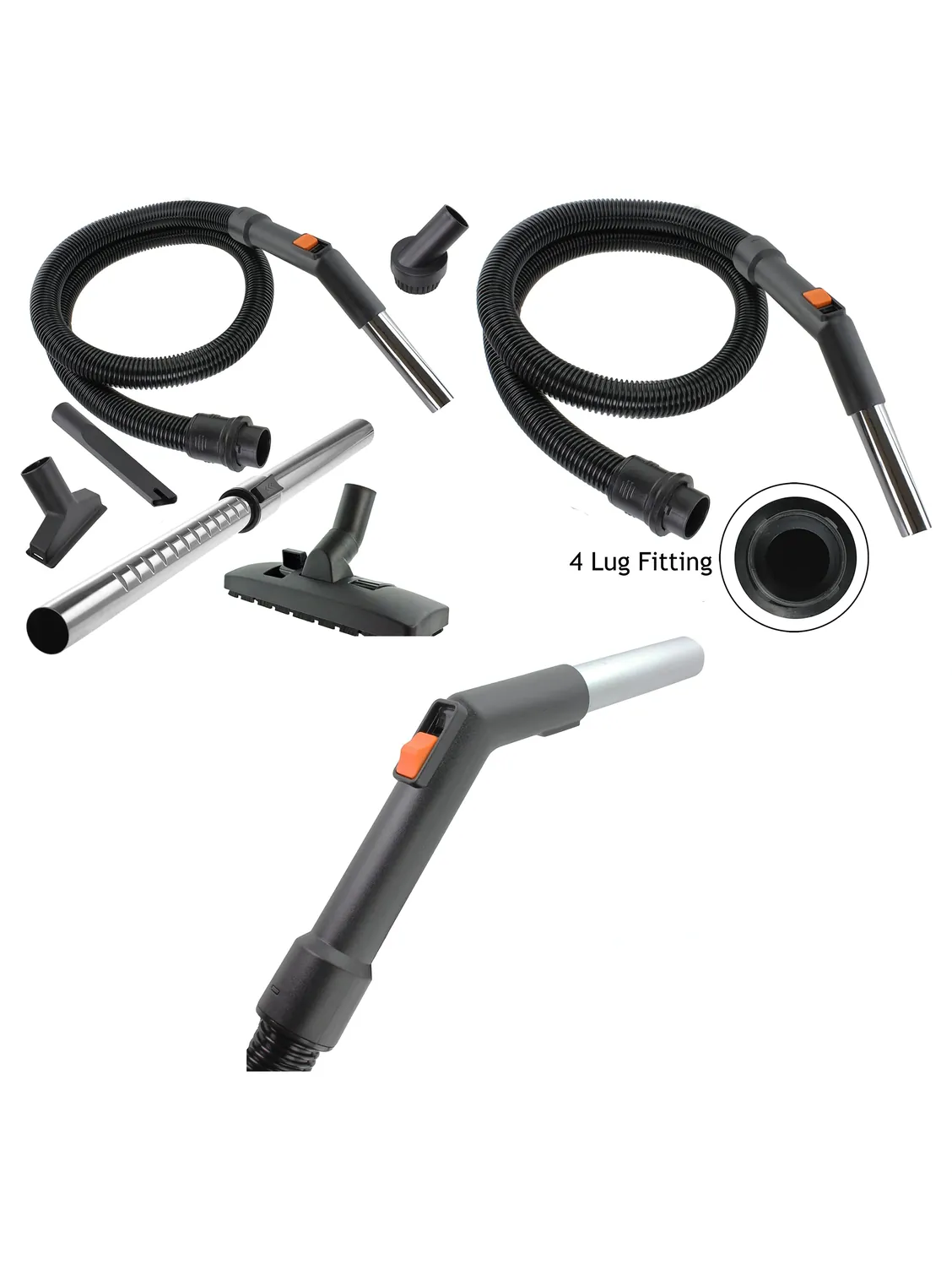 VAX Rapide 6131 Hose Kit – 4‑Lug End, Extendable Rod & Tools