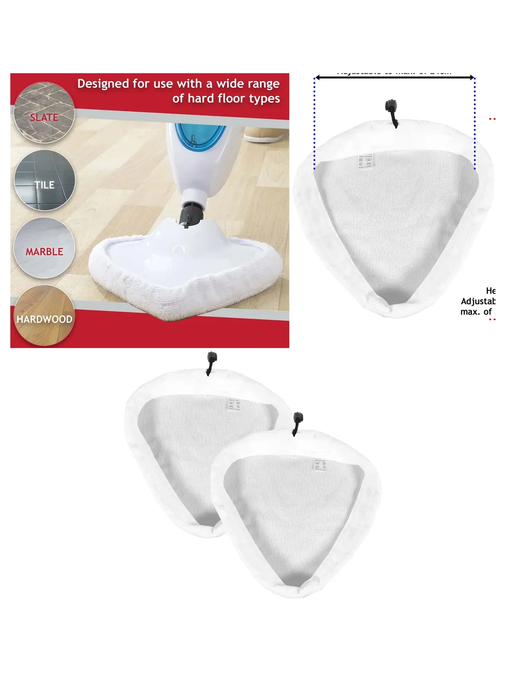 Vax Steam Mop Microfiber Cleaning Pads – Fit S2, S3 & More