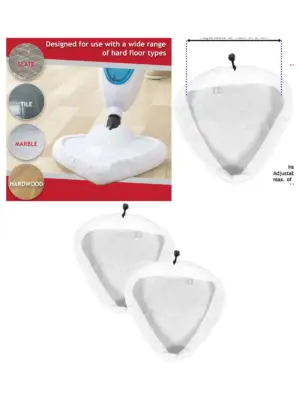 Vax Steam Mop Microfiber Pads – Fits S87, S88, S87‑T2 – 2 Pack