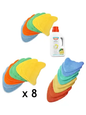 Vax Total Home Master Steam Cleaner Pads 8 Cover Pads + Detergent