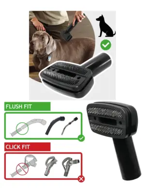 VAX Vacuum Pet Hair Brush – 32mm Dog Grooming Tool for Easy Cleanup