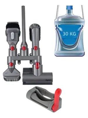 Wall‑Mount Tool Rack & Trigger Lock for Dyson V10/V12 Vacuums