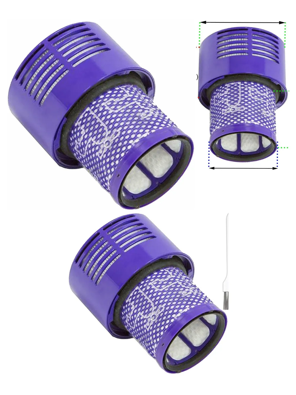 Washable HEPA Filter for Dyson V10 & SV12 Cyclone Animal Vacuum