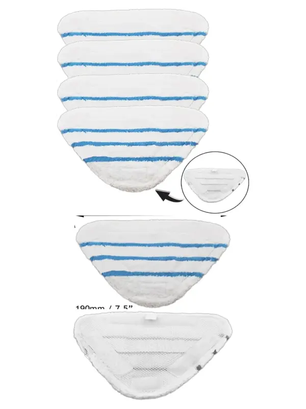 Washable Mop Pads for Beldray 5-in-1 & 9-in-1 Steam Cleaner - 4 Pack