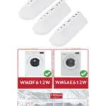 Washing Drum Paddle Lifter for WMDF612W/WMSAE612W – 3pcs 8‑Hole Fin