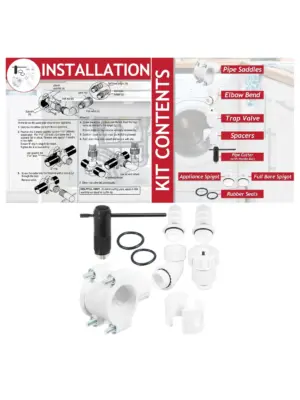 Washing Machine & Dishwasher Drain Kit 32mm/40mm Waste Pipe Set