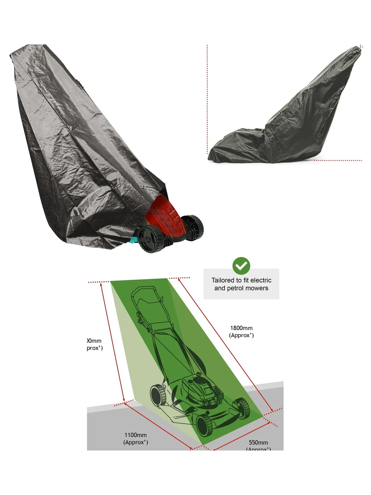 Waterproof Lawn Mower Cover – Fits Mountfield SP41-46 & Princess