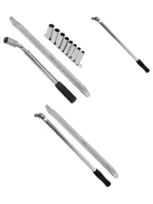 Wheel Nut Socket Wrench Power Bar – 17/19mm, 18‑Piece Tire Iron Set