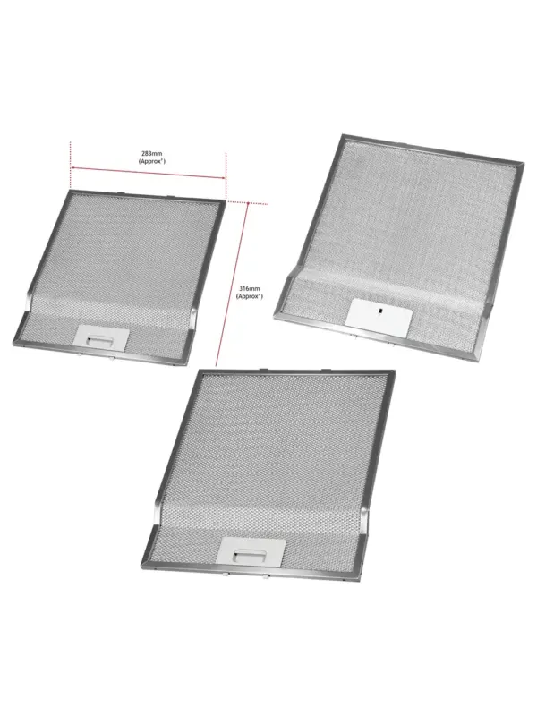 Whirlpool AKR4 Exhaust Hood Grease Filter - Metal Mesh 316x283mm