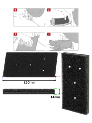 Whirlpool & Bauknecht Heat Pump Dryer Foam Filter – Sponge Lint Pad