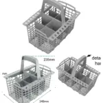 Whirlpool Genuine Cutlery Basket for Dishwasher with Removable Handle