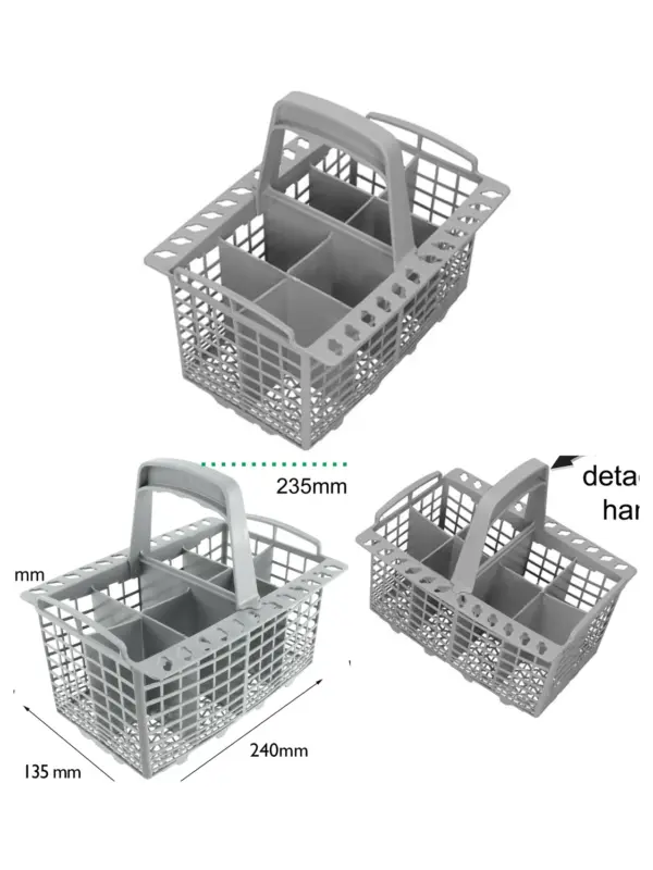 Whirlpool Genuine Cutlery Basket for Dishwasher with Removable Handle