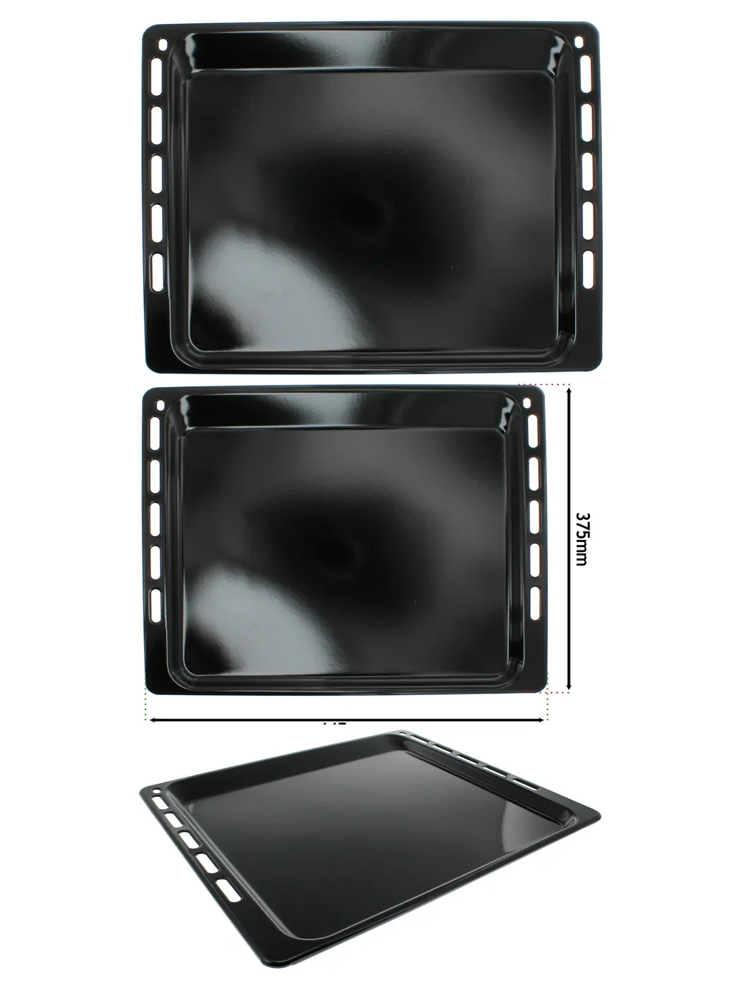 Whirlpool Oven Replacement Baking Tray – Enamel, 445 × 375 mm