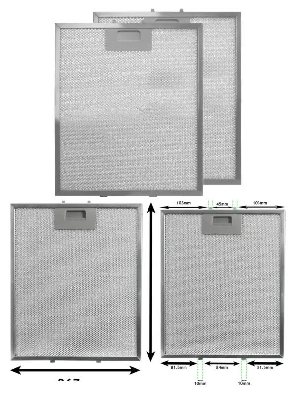 Whirlpool Range Hood Grease Filter – Metal Mesh, 305×267 mm