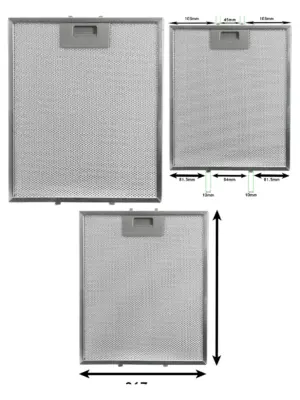 Whirlpool Range Hood Grease Filter Metal Mesh 305x267mm